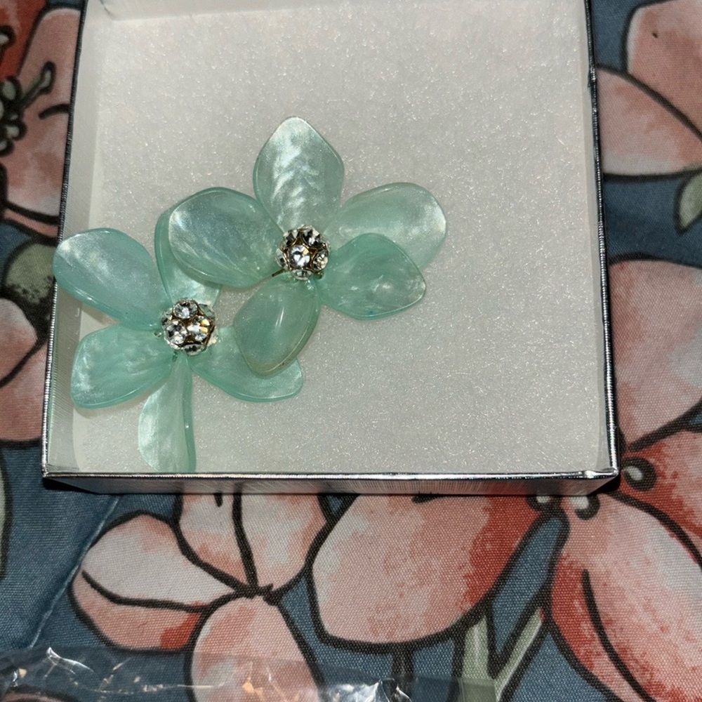 Floral Crystal Earrings